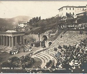 49611  CARTOLINA d'Epoca - FIRENZE provincia - FIESOLE: TEATRO ROMANO