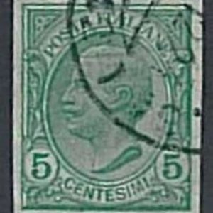 36106  Varietà  ITALIA REGNO:  Sassone 81h - Non dentellato - Usato