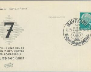 75254 - GERMANY - POSTAL HISTORY -  Michel # 181 on FDC COVER 1954 - MUSIC
