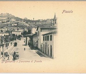 49621  CARTOLINA d'Epoca - FIRENZE provincia : FIESOLE - Veduta da S. DOMENICO