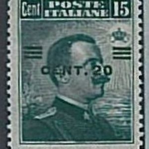 36116  Varietà  REGNO:  Sassone 106i Sovrastampa spostata in basso - Linguellato