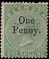 94884c - BERMUDA - STAMP - SG # 17 -  very fine USED - 1 tooth short