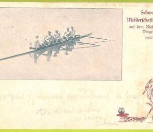 Lib7854 - SWITZERLAND - VINTAGE POSTCARD -  Biele - 1902 ROWING REGATTA