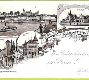 Lib7907 - SWITZERLAND - VINTAGE POSTCARD - Gruss aus Rapperswil - 1899