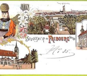 Lib7915 - SWITZERLAND - VINTAGE POSTCARD - Fribourg - 1899