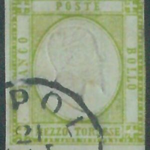 87830 - Antichi Stati - SARDEGNA - STORIA POSTALE: Sassone 17e - annullo NAPOLI