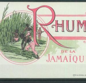 87066 -  Vintage BOTTLE liqueur LABEL -  RHUM de la JAMAIQUE