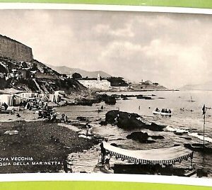 aa9323- CARTOLINA D'EPOCA  GENOVA Città : Spiaggia della Marinetta