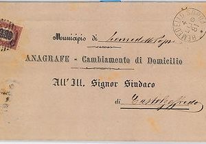 ITALIA REGNO:  LETTERA con annullo numerale sbarre 1863 - Remedello Sopra 1881