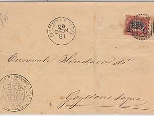ITALIA REGNO:  LETTERA da NUVOLENTO / GOGLIONE SOTTO 1881