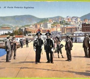 aa9340- CARTOLINA D'EPOCA  GENOVA Città : Al Ponte Federico Guglielmo
