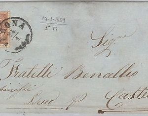 ANTICHI STATI:  LOMBARDO VENETO : Sassone 26  su BUSTA da  VERONA