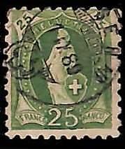 95006cC  - SWITZERLAND  -  STAMP -   Yvert #  82  -  USED
