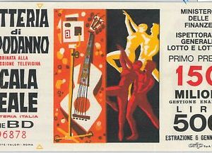 66128 - Vecchio  BIGLIETTO  LOTTERIA: Lotteria di CAPODANNO 1967