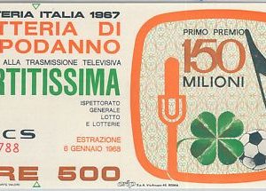 66129 - Vecchio  BIGLIETTO  LOTTERIA: Lotteria di CAPODANNO 1967