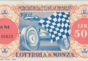 66121 - Vecchio  BIGLIETTO  LOTTERIA: Lotteria di MONZA 1962 - AUTOMOBILISMO