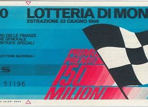 66132 - Vecchio  BIGLIETTO  LOTTERIA: Lotteria di MONZA 1969 - AUTOMOBILISMO