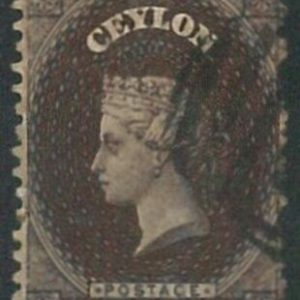 70353f - CEYLON - STAMPS - Stanley Gibbons # 67  FINE used - Six Pence