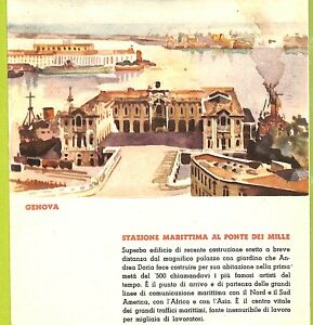 aa9395- CARTOLINA D'EPOCA  GENOVA Città : Stazione Marittima al Ponte del Mille