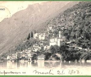ah0361 -  SWITZERLAND - VINTAGE POSTCARD  - Lugano - Albogasio - 1903