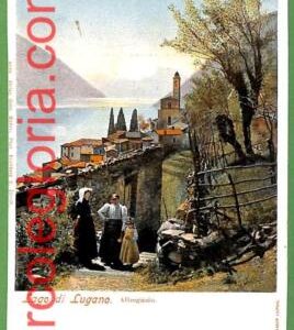 ah0364 -  SWITZERLAND - VINTAGE POSTCARD  -  Lake Lugano - Albogasio