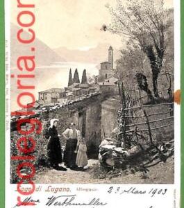 ah0365 -  SWITZERLAND - VINTAGE POSTCARD  -  Lake Lugano - Albogasio - 1903