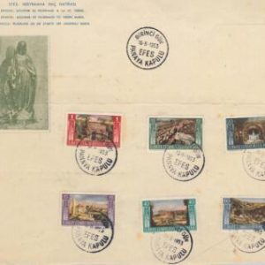 49408 -TURKEY - Stamps used on paper FDC: Scott # 1102/7 CHURCHES - 1953