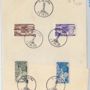 49396 -TURKEY - Stamps used on paper NOT FDC: Scott # 1130/3   Council of Europe