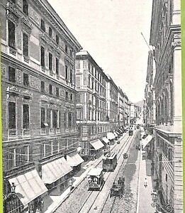aa9418- CARTOLINA D'EPOCA  GENOVA Città : Via Roma