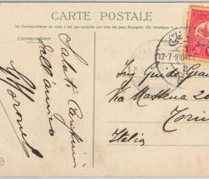 51031-TURKEY Türkiye -  POSTAL HISTORY: POSTCARD from Pera to Torino 1910