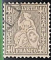 95022bA  - SWITZERLAND  -  STAMP -   Yvert #  47  - Very Fine  USED - LUX