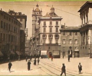 aa9437- CARTOLINA D'EPOCA  GENOVA Città : Piazza Umberto