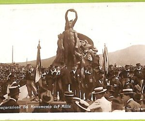 aa9440- CARTOLINA D'EPOCA  GENOVA Città : Inaugurazione del Monumento dei Mille