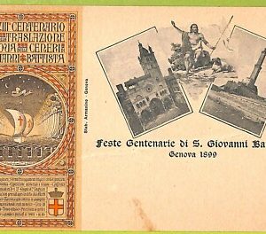 aa9442- CARTOLINA D'EPOCA  GENOVA Città Feste Gentenarie di S. Giovanni Battista