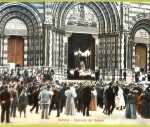 aa9443- CARTOLINA D'EPOCA  GENOVA Città : Facciata del Duomo