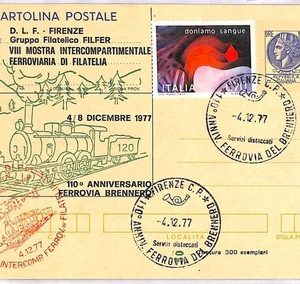 ai4108 - ITALY - POSTAL HISTORY -  Stationery Card - TRAINS Firenze - 1977