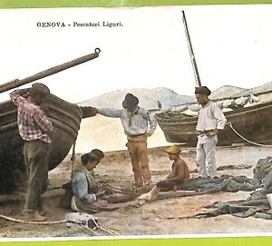aa9456- CARTOLINA D'EPOCA  GENOVA Città  : Pescatori Liguri