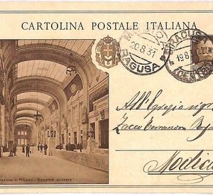 ai4110 - ITALY - POSTAL HISTORY -  Stationery Card - Architecture TRAINsS- 1931