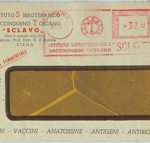 90453 - REPUBBLICA - STORIA POSTALE : Annullo ROSSO MECCANICO:  SCLAVO, Siena