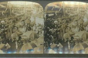 87496 - VINTAGE STEREOVIEW -- JAPAN Yokohama: Funeral of Lieutenant SUZUKI  1904