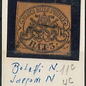 ANTICHI STATI -  STATO PONTIFICIO : Sassone 4c  /  Bolaffi 11c  - USATO
