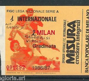 59675  - Vecchio  BIGLIETTO PARTITA CALCIO - 1986 / 1987 : INTER / MILAN