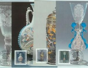 68667 - GERMANY - Postal History - Set of 4 MAXIMUM CARD 1986 - GLASS Art