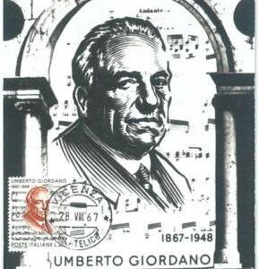 68943 -  ITALY - POSTAL HISTORY - MAXIMUM CARD - MUSICA Giordano  1967