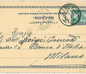 21193 - EGYPT - POSTAL HISTORY - HOTEL postmark on STATIONERY to ITALY 1904