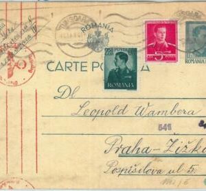 72530 - ROMANIA -  POSTAL STATIONERY CARD - Michel #  P98 with ADDED STAMPS 1941