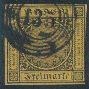 77887 - GERMANY Baden -  STAMP:  Michel  #  2a   - USED  - Very fine!