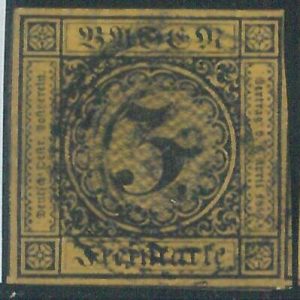 77888a - GERMANY Baden -  STAMP:  Michel  #  2a   - USED  - Very fine!