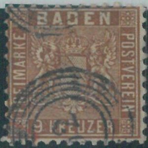 77931c  -  GERMANY Baden -  STAMP:  Michel  # 15  -    USED