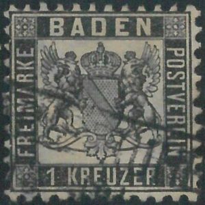77937c -  GERMANY Baden -  STAMP:  Michel  # 17a  -   USED very nice